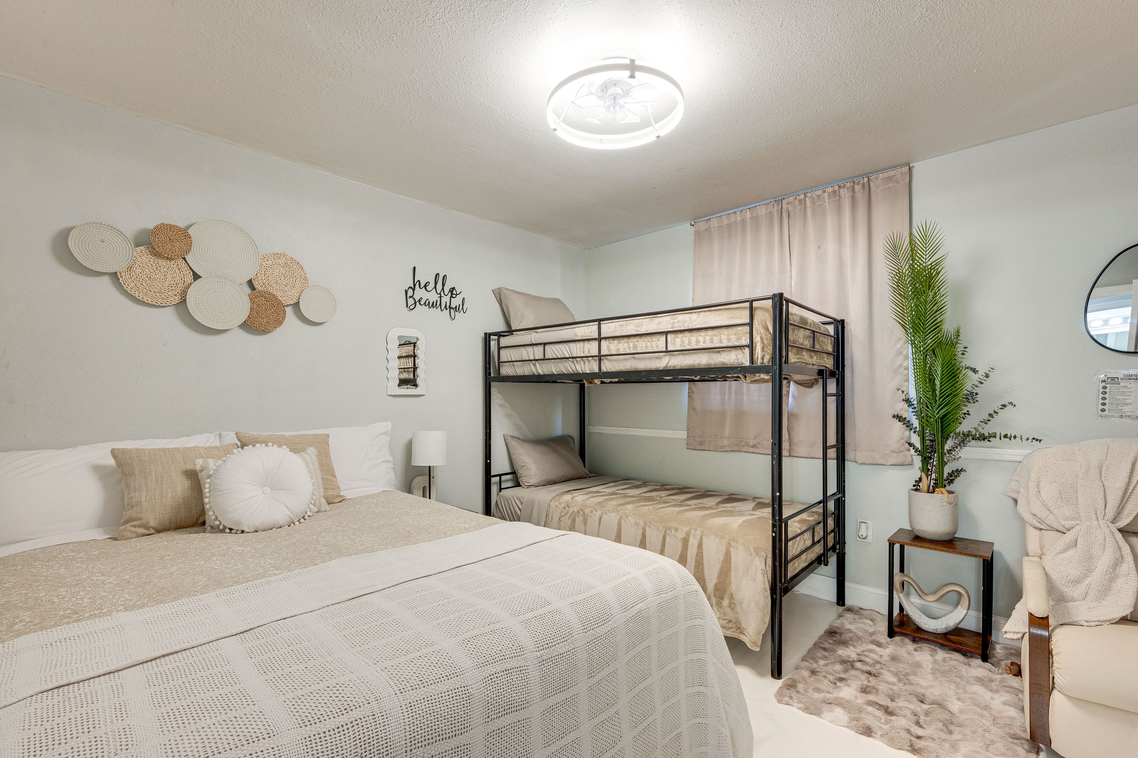 Bedroom 2 | Queen Bed | Twin Bunk Bed