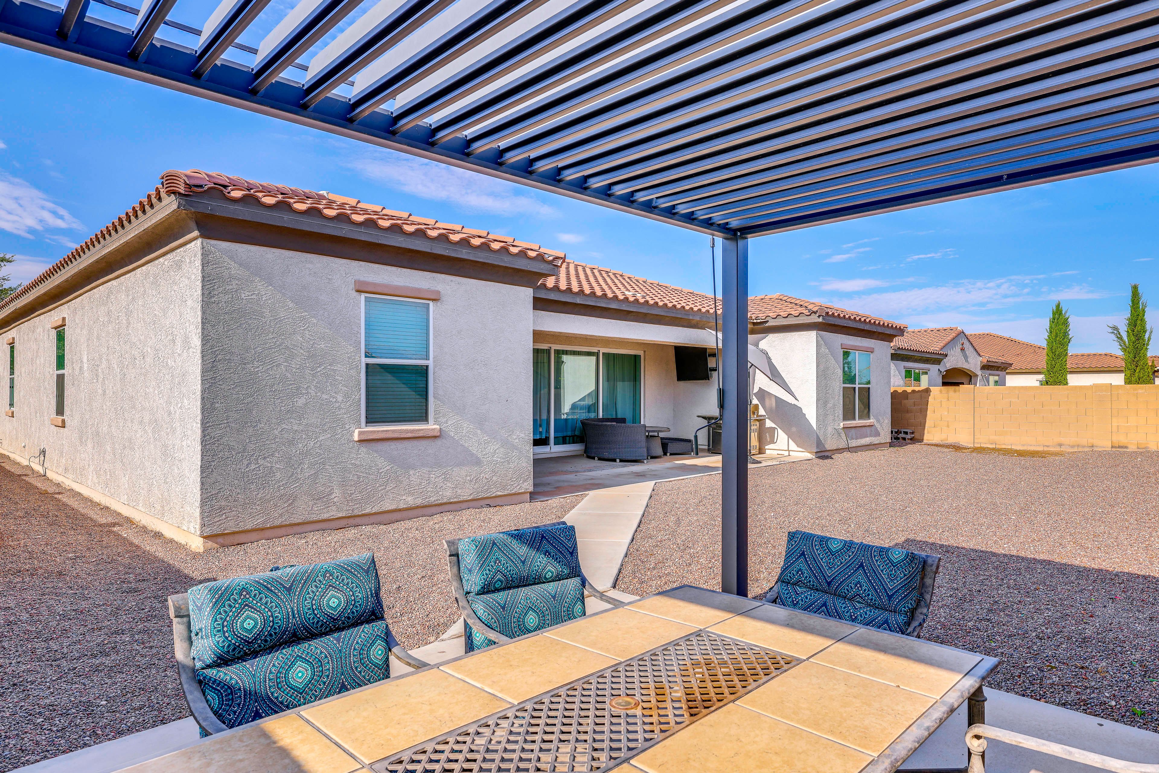 Private Backyard | Gazebo Dining Area | Furnished Patio