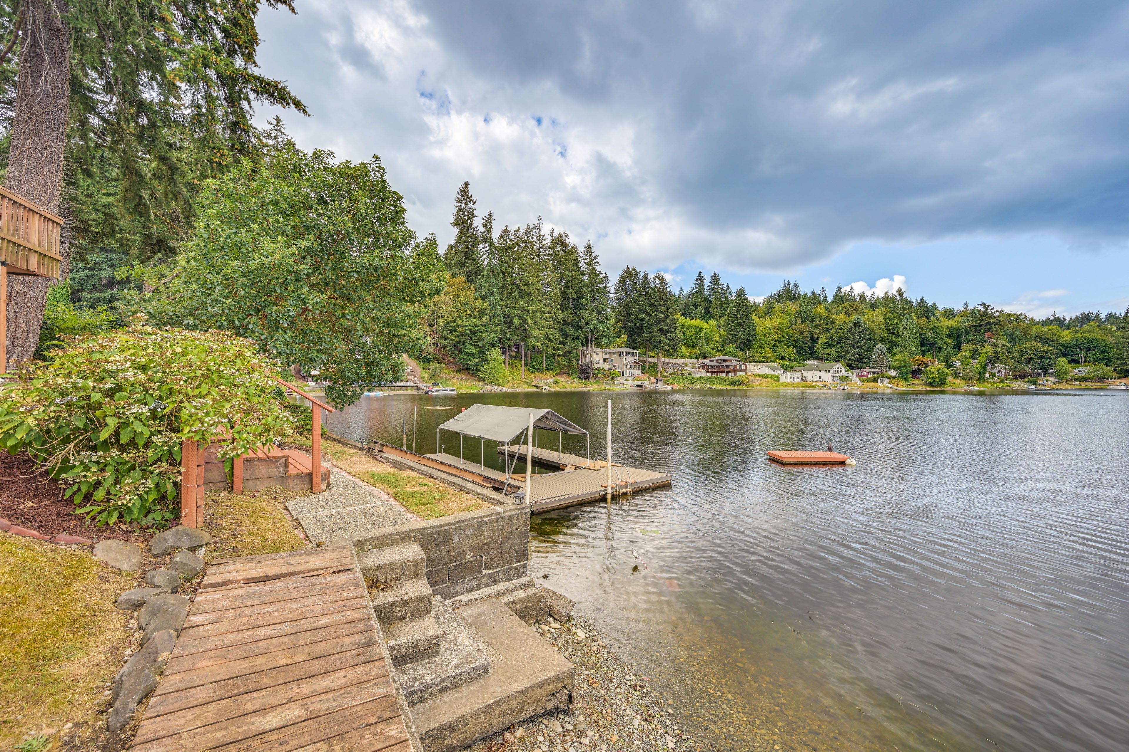 Stairs & Ramp Down to Lake St. Clair | Private Boat Dock