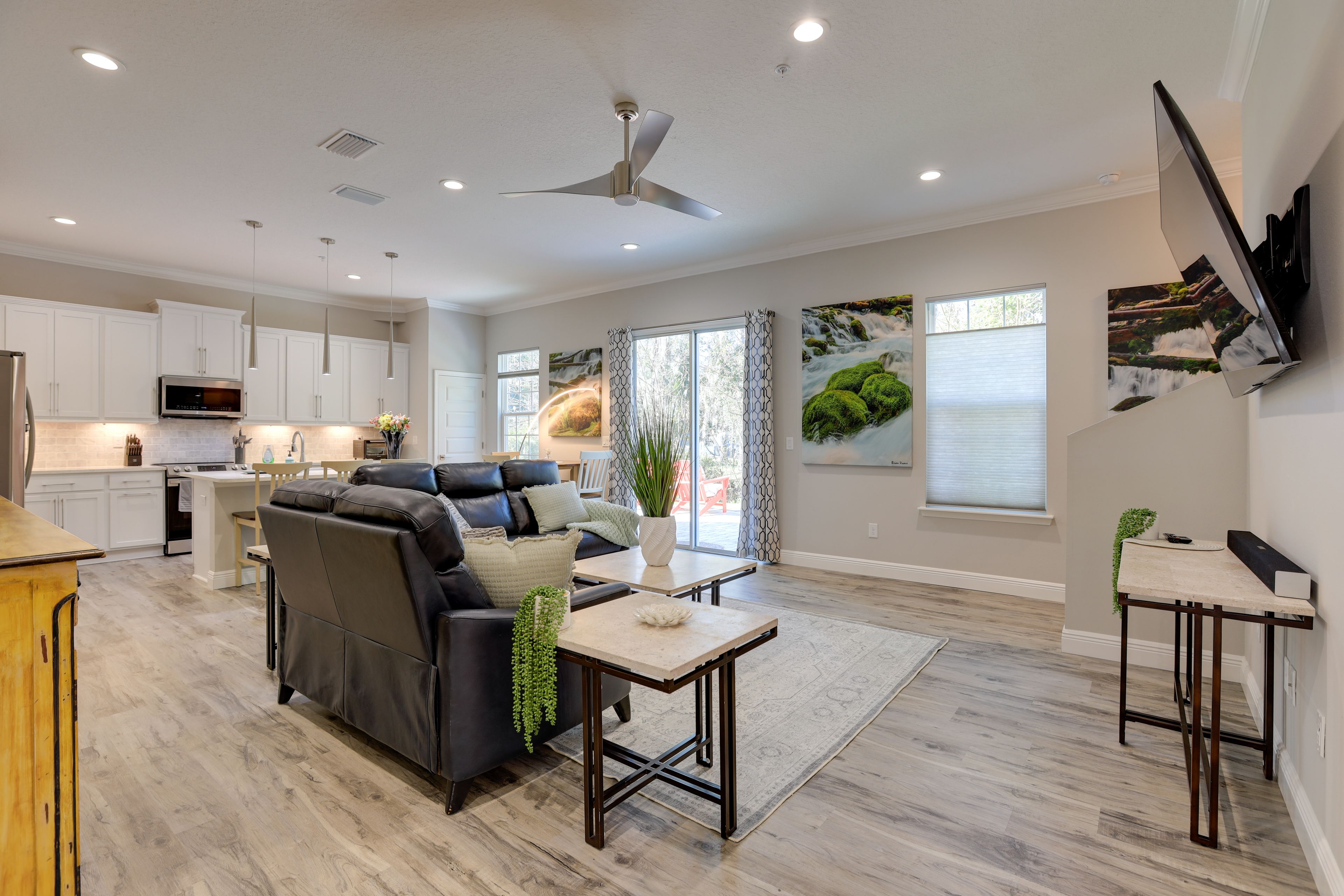 Unit 1 | Living Room | 1st Floor | TV | Central Heat & A/C