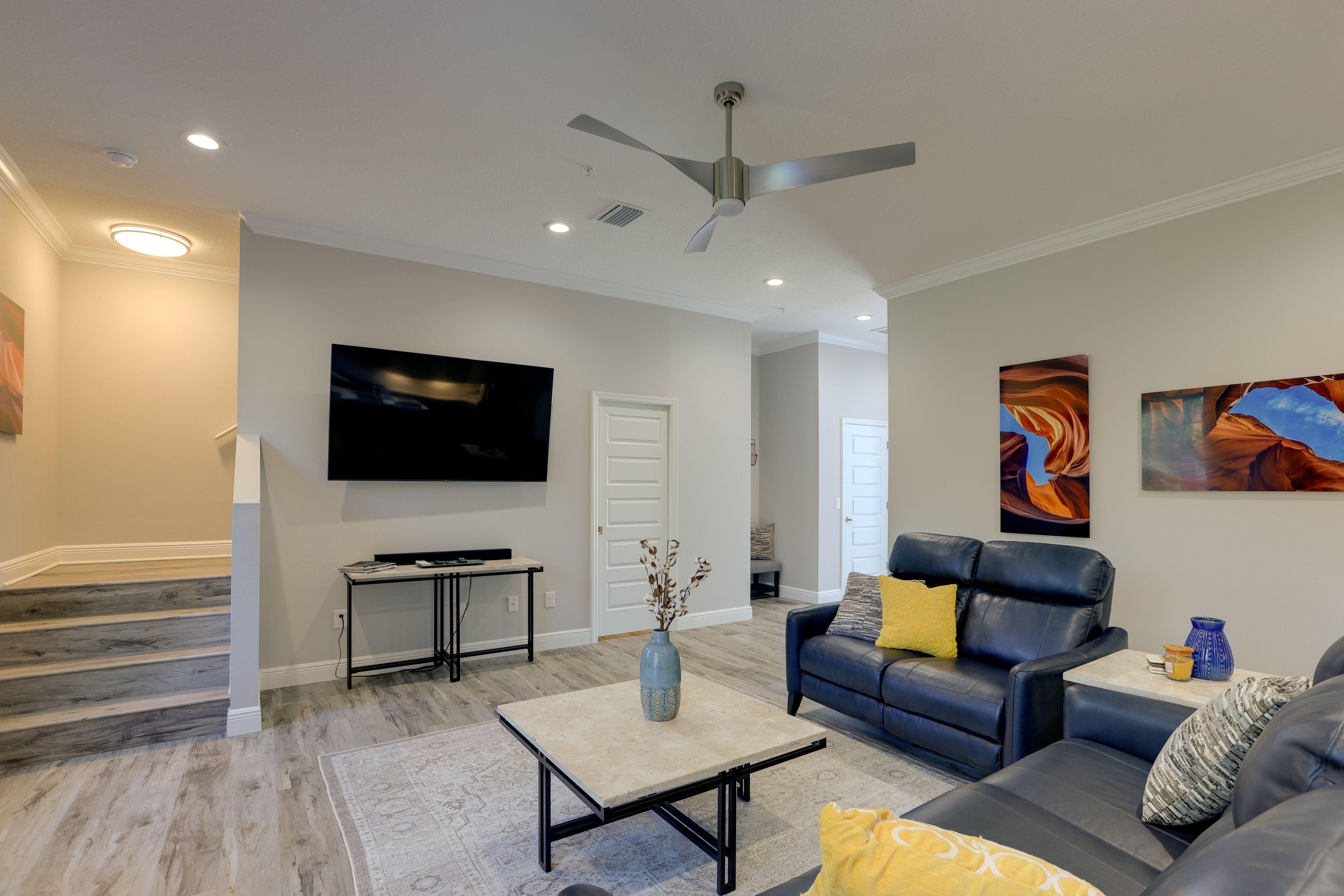 Unit 2 | Living Room | 1st Floor | TV | Central Heat & A/C