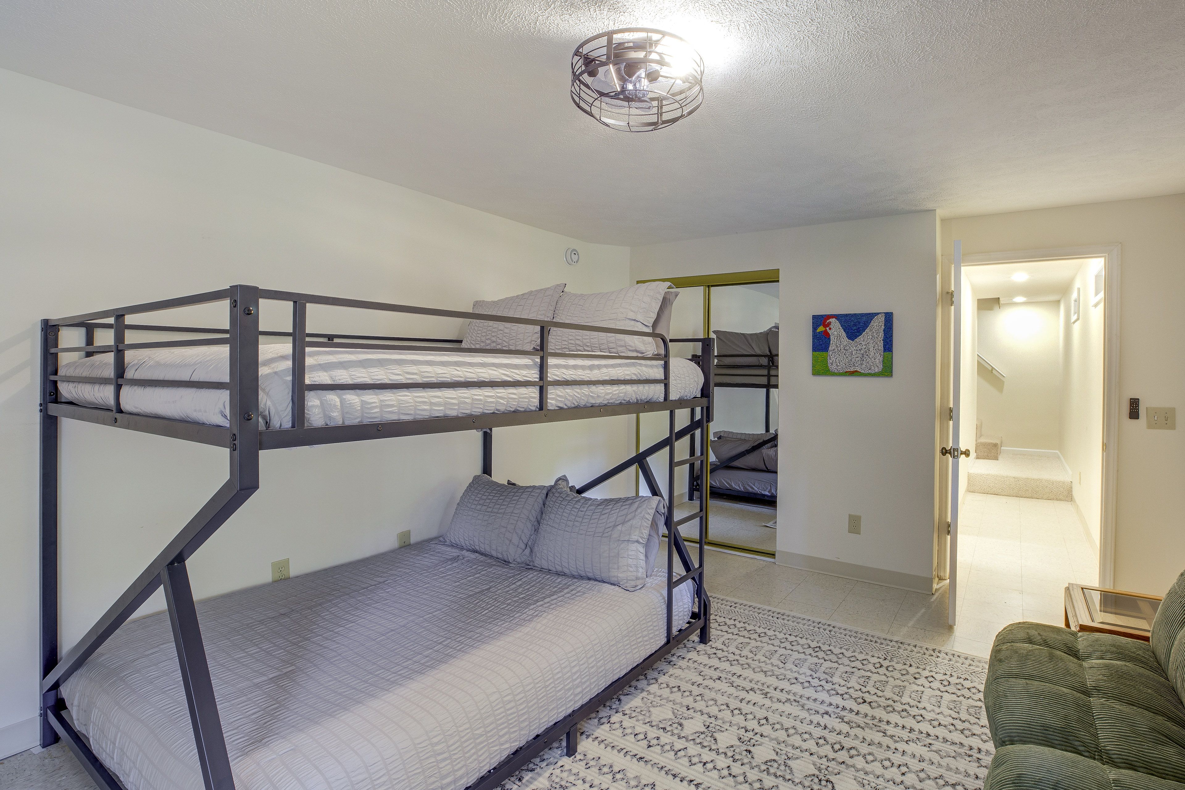 Bedroom 4 | Queen Bunk Bed | Full Futon | Lower Level