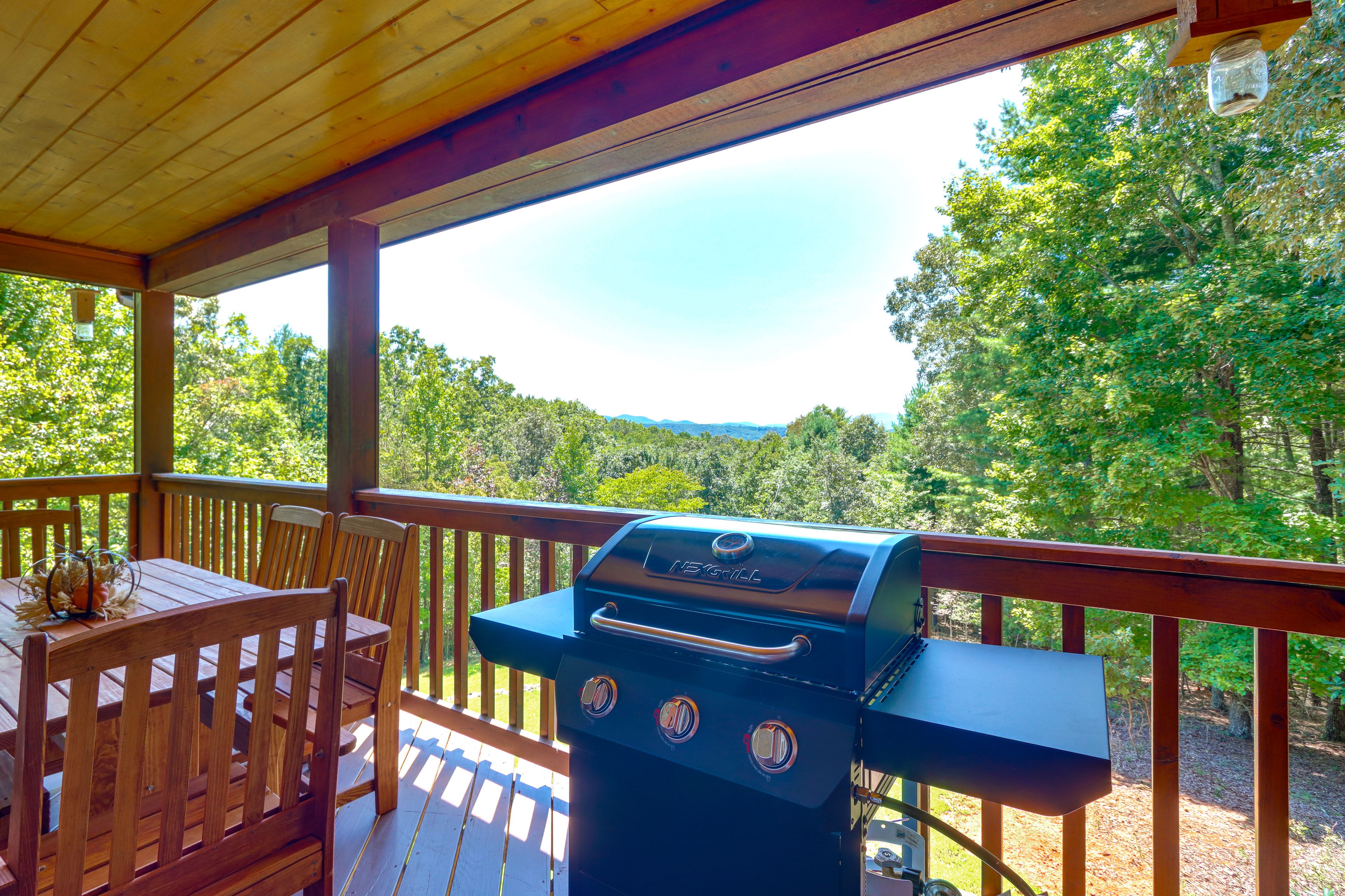 Furnished Deck | Dining Table | Gas Grill | Mountain Views