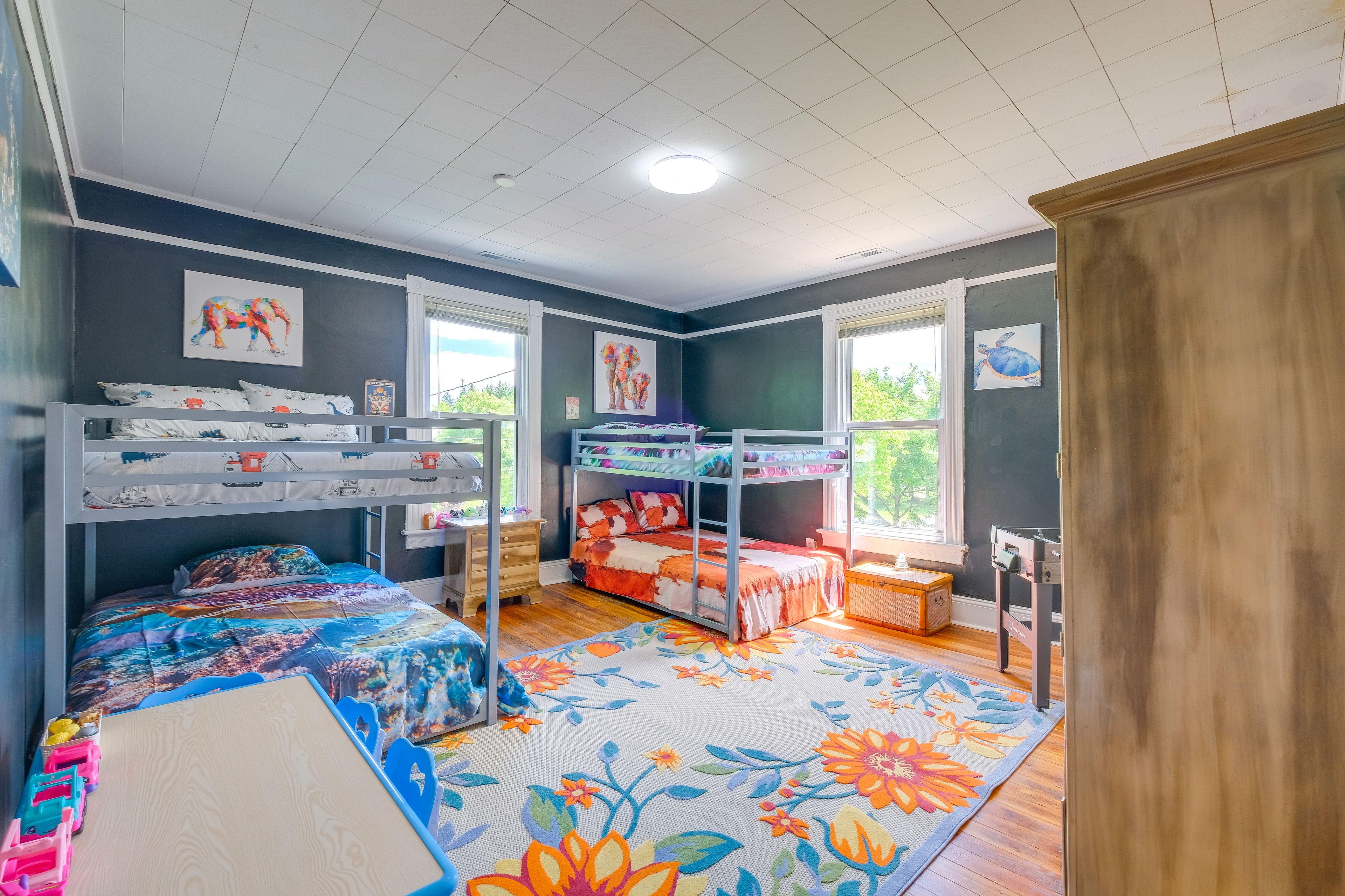Mansfield Manor | Bedroom 3 | 2 Full Bunks | Foosball | 2nd Floor