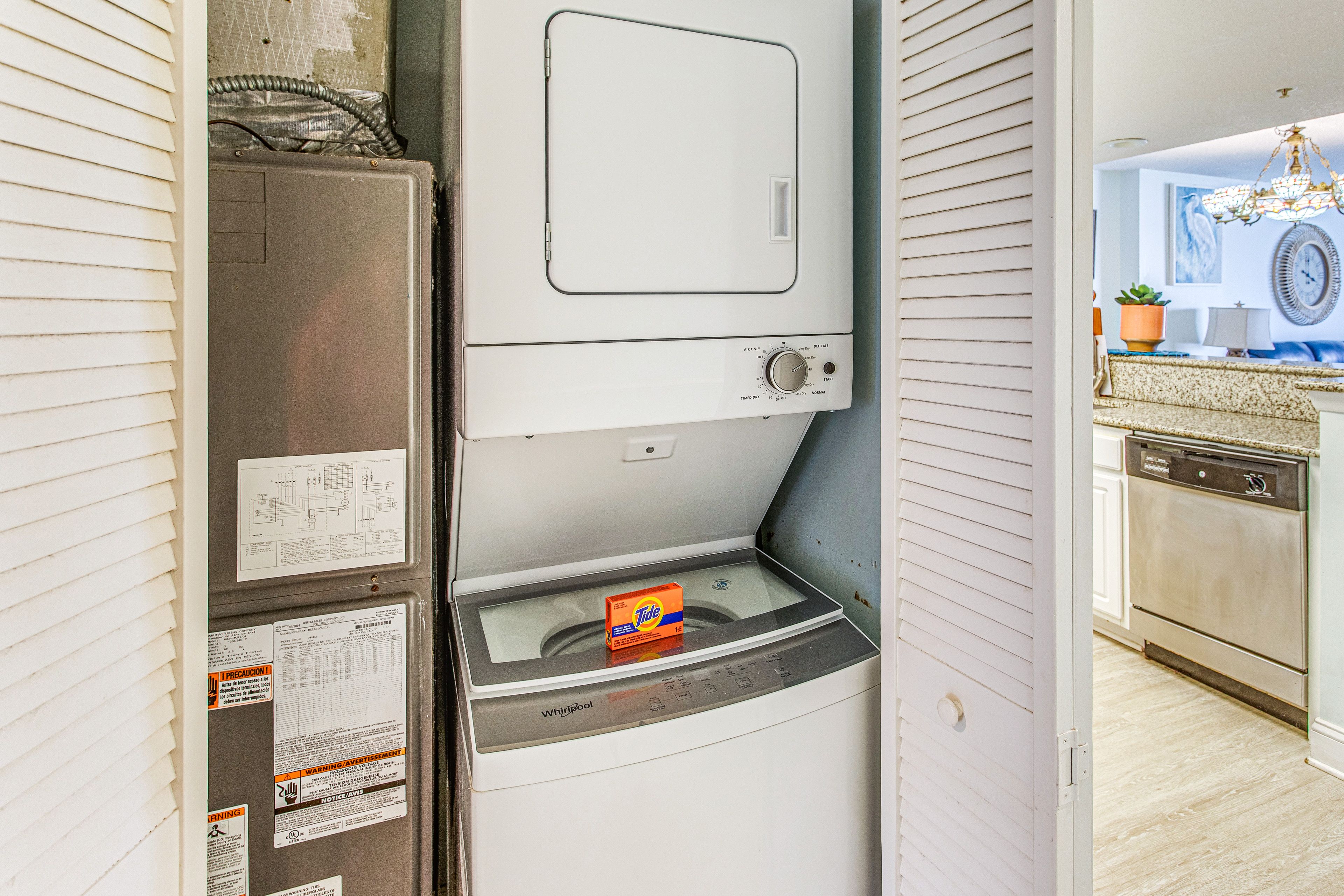 Stacked Laundry Machines