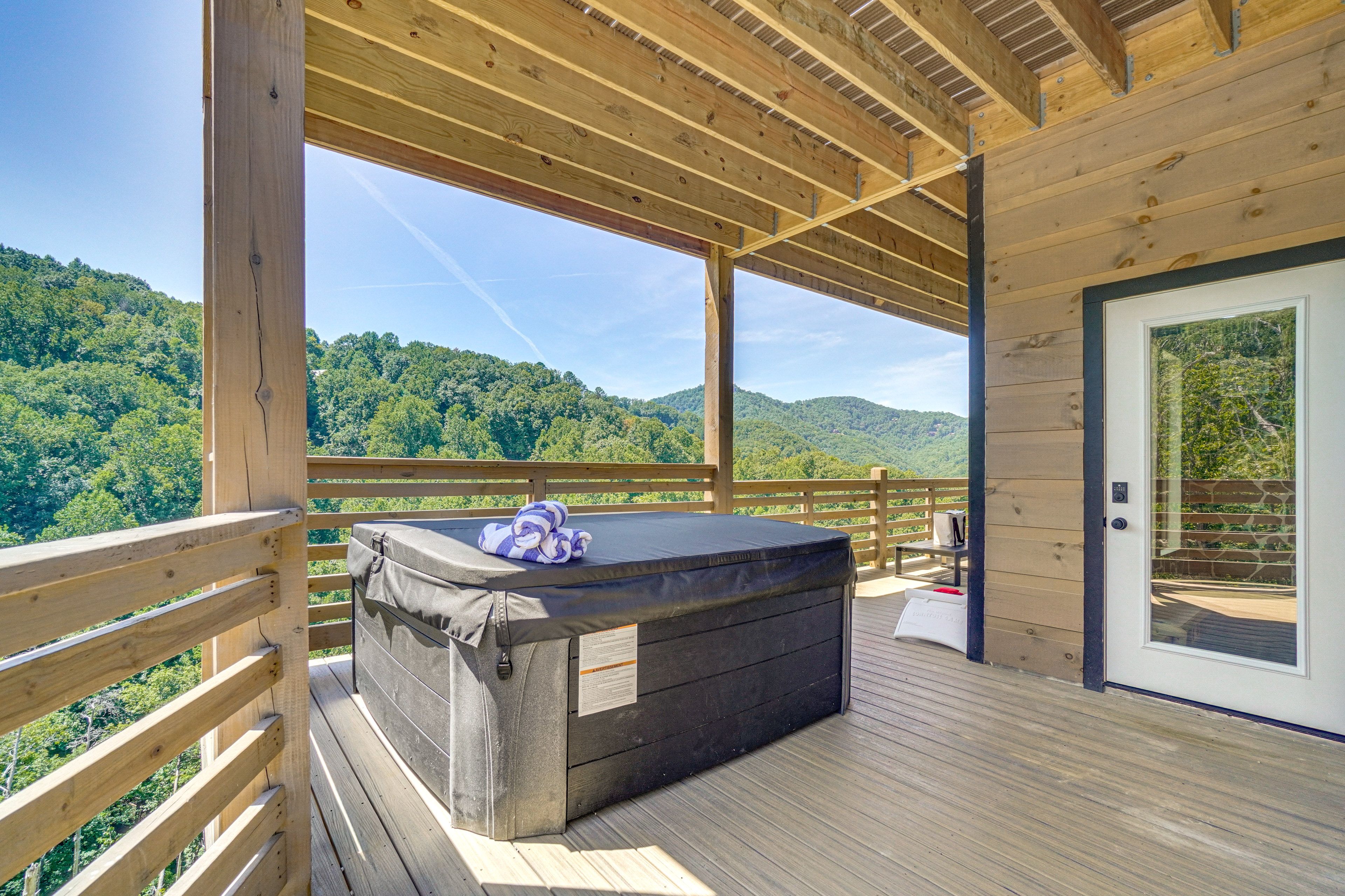 Deck | Hot Tub | Mountain Views