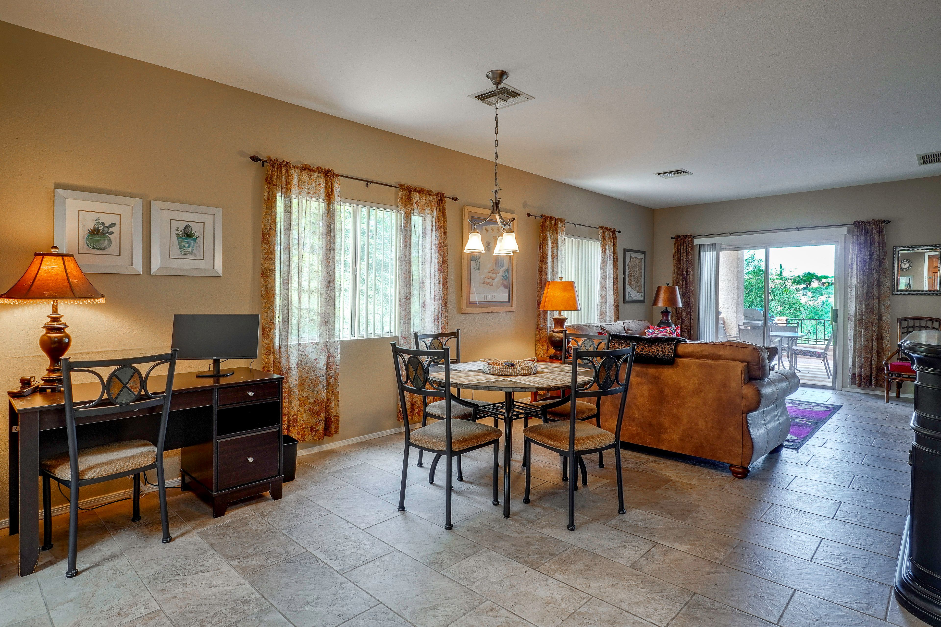 Dining Area | Desk w/ Monitor