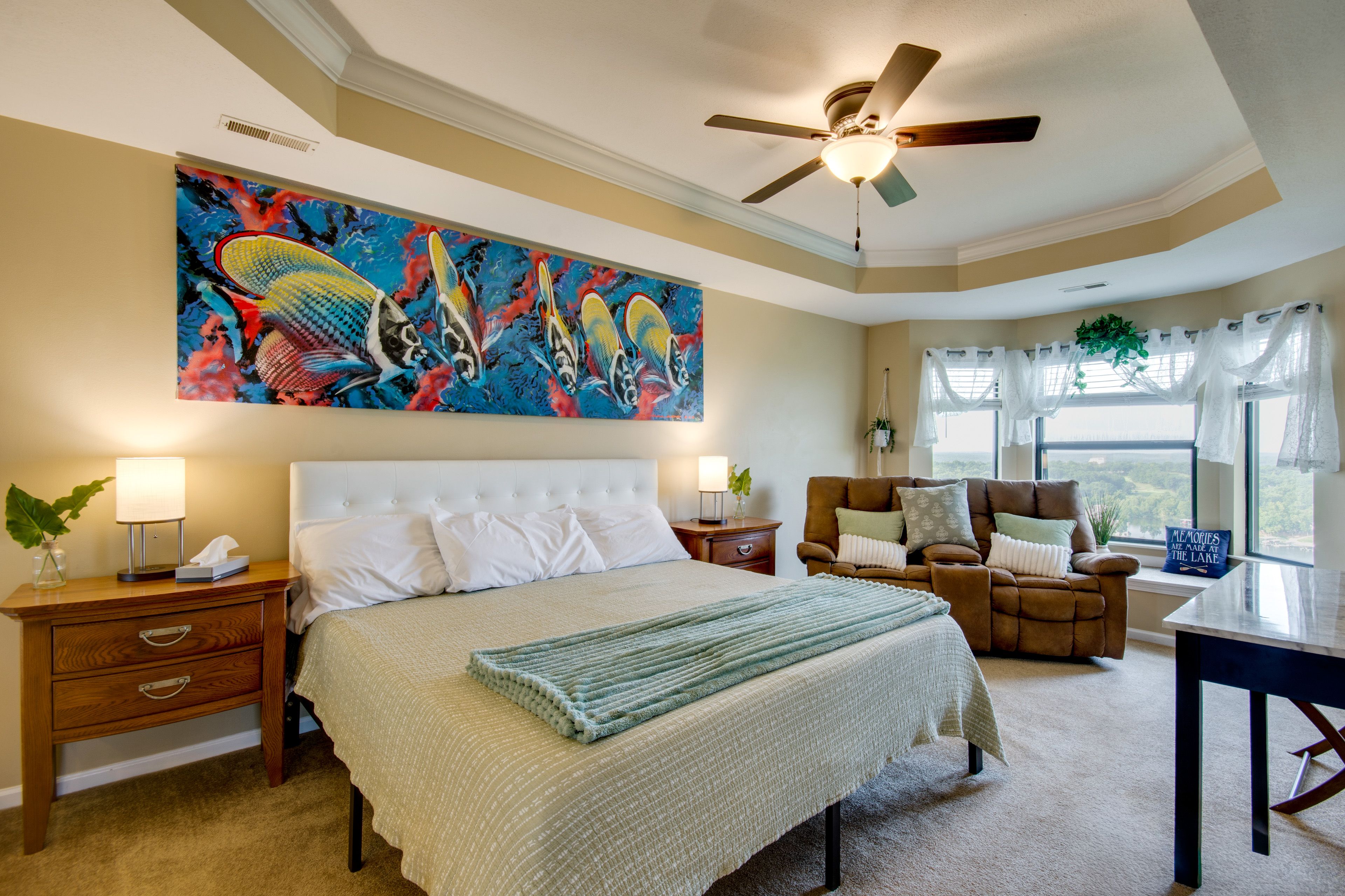 Bedroom 1 | King Bed | Full Futon | Twin Rollaway Bed