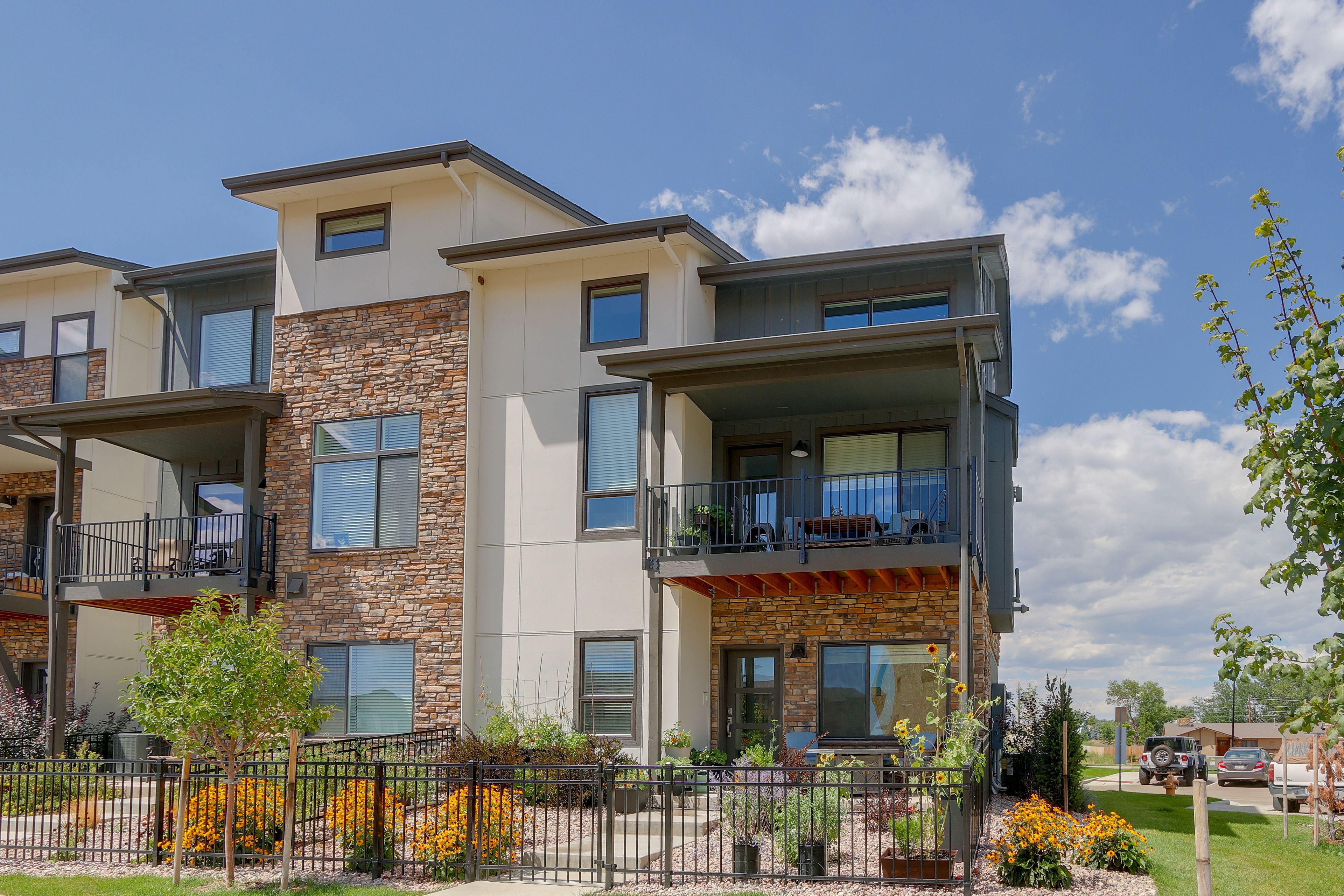 Exterior | 3-Story Townhome | Private Patio & Balcony