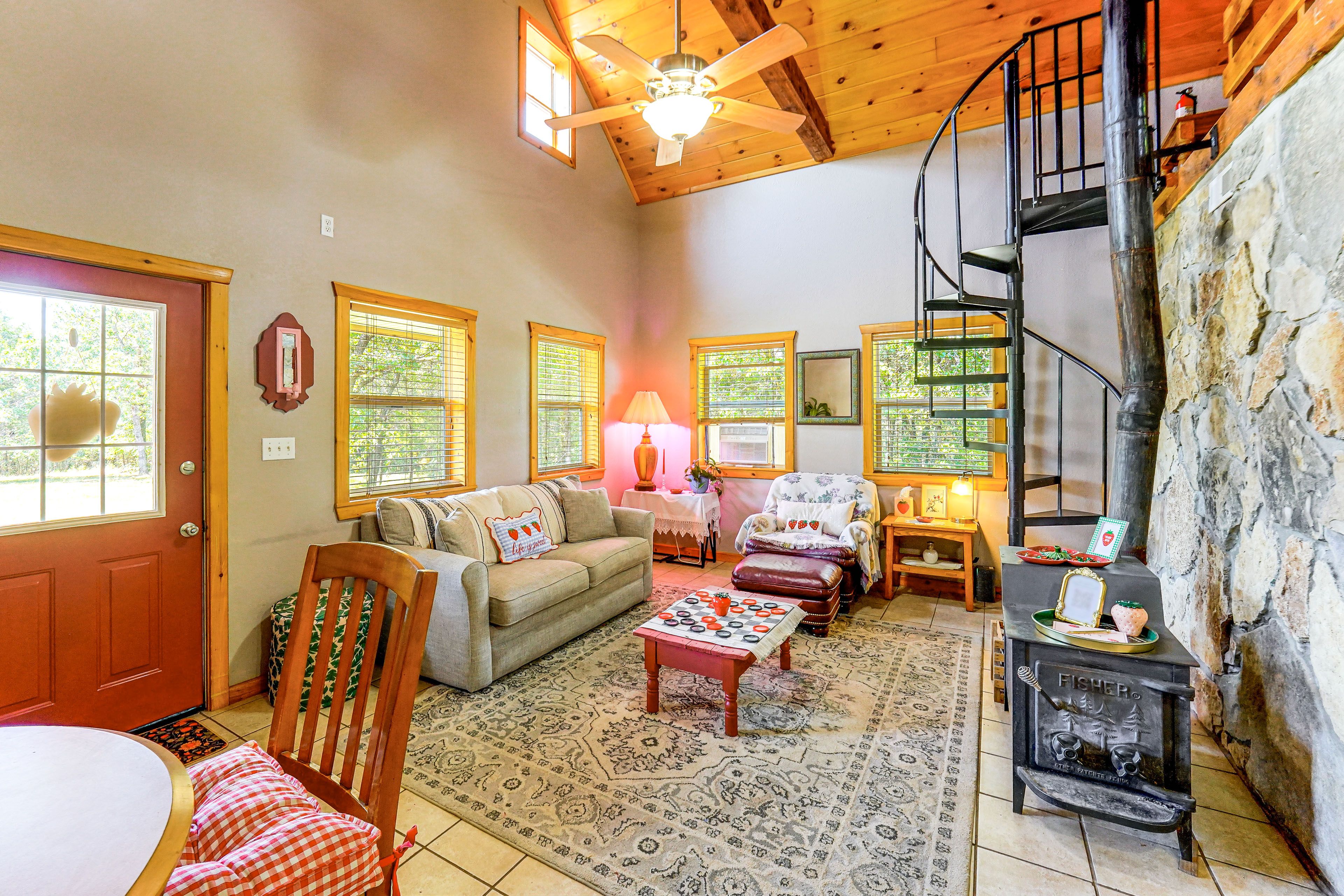 Living Room | 2-Story Home | Central Heating & A/C