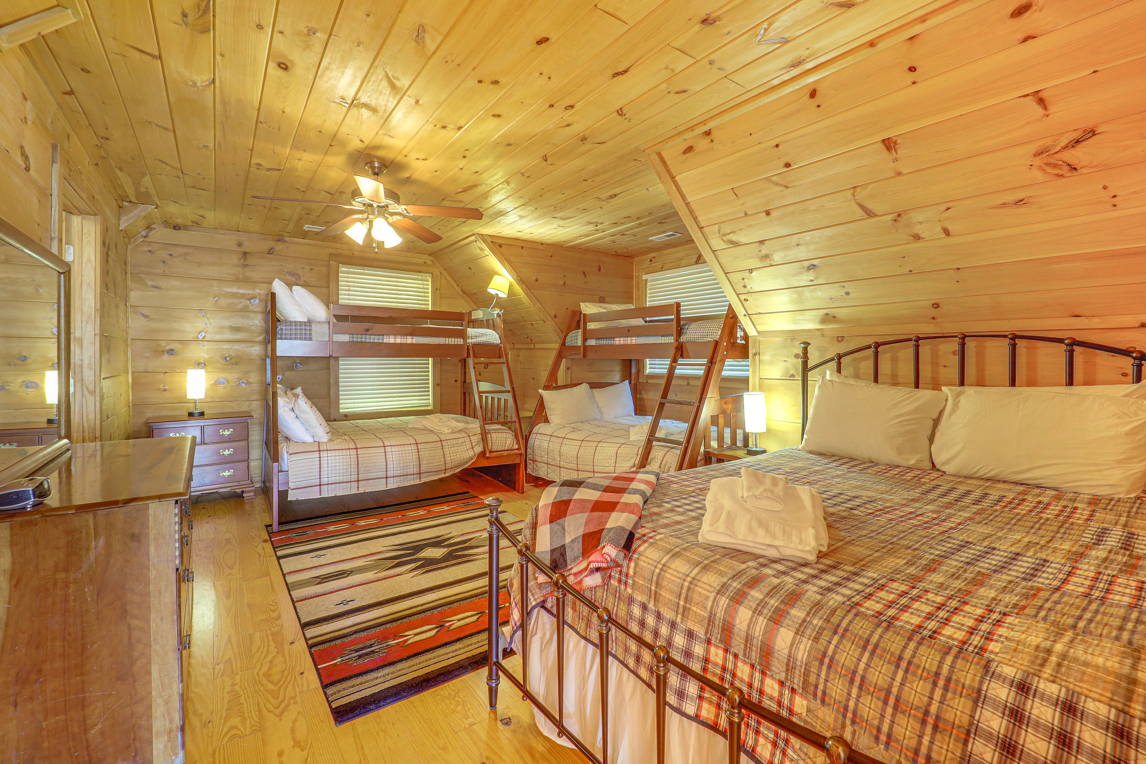 Bedroom 3 | Queen Bed | 2 Twin/Full Bunk Beds | 2nd Floor