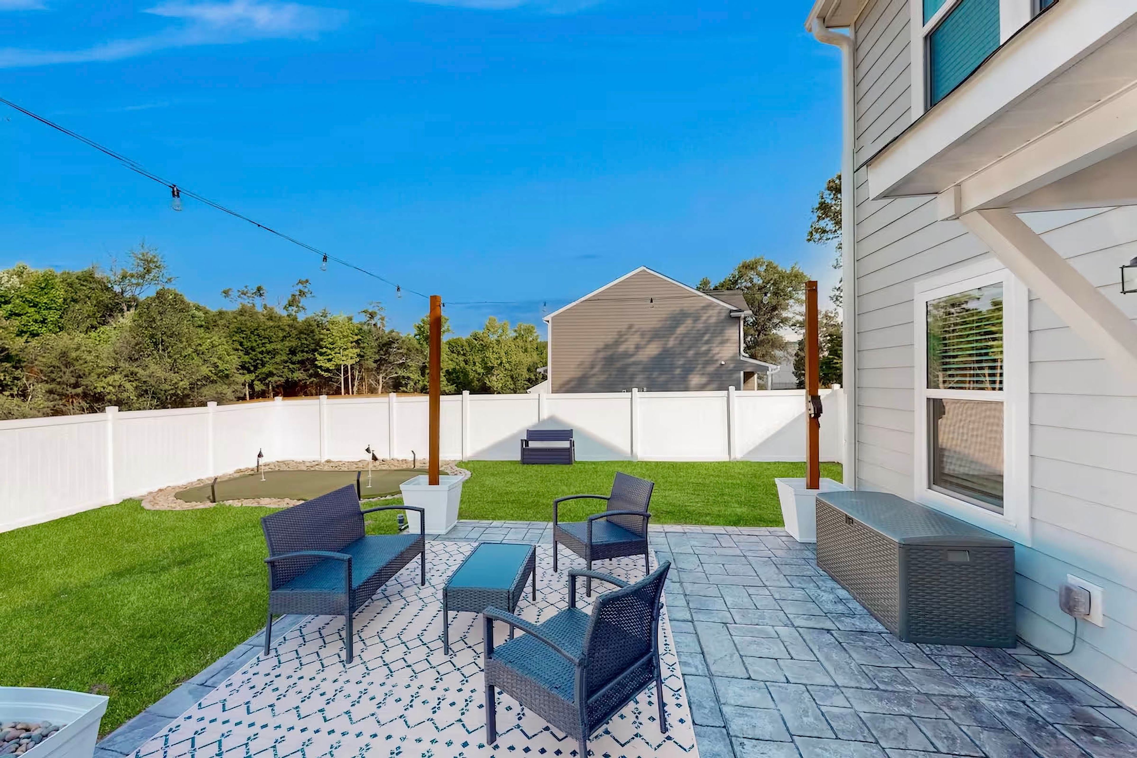 Fenced Backyard | Patio w/ Seating