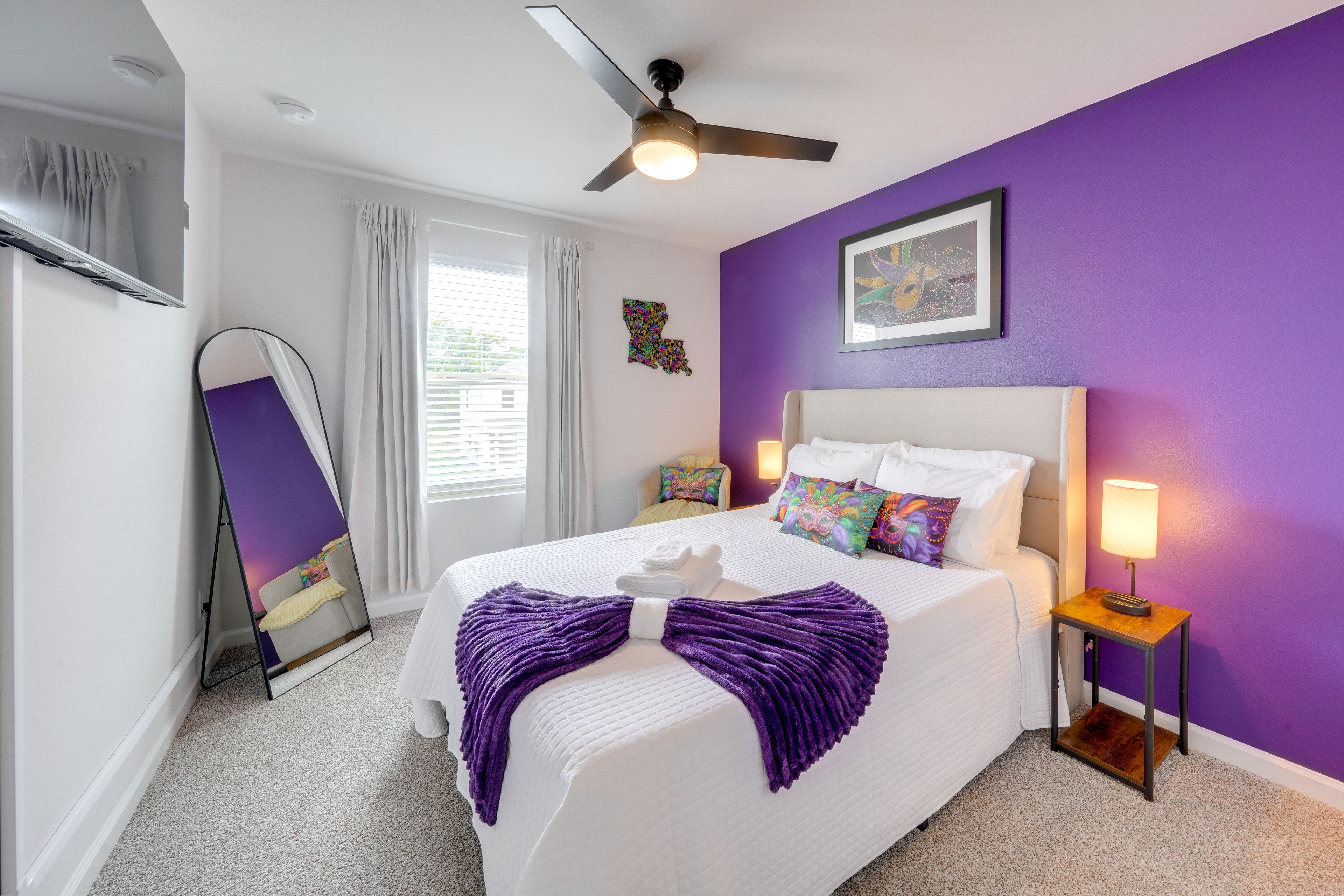 Bedroom 3 (Mardi Gras Room) | 2nd Floor | Queen Bed