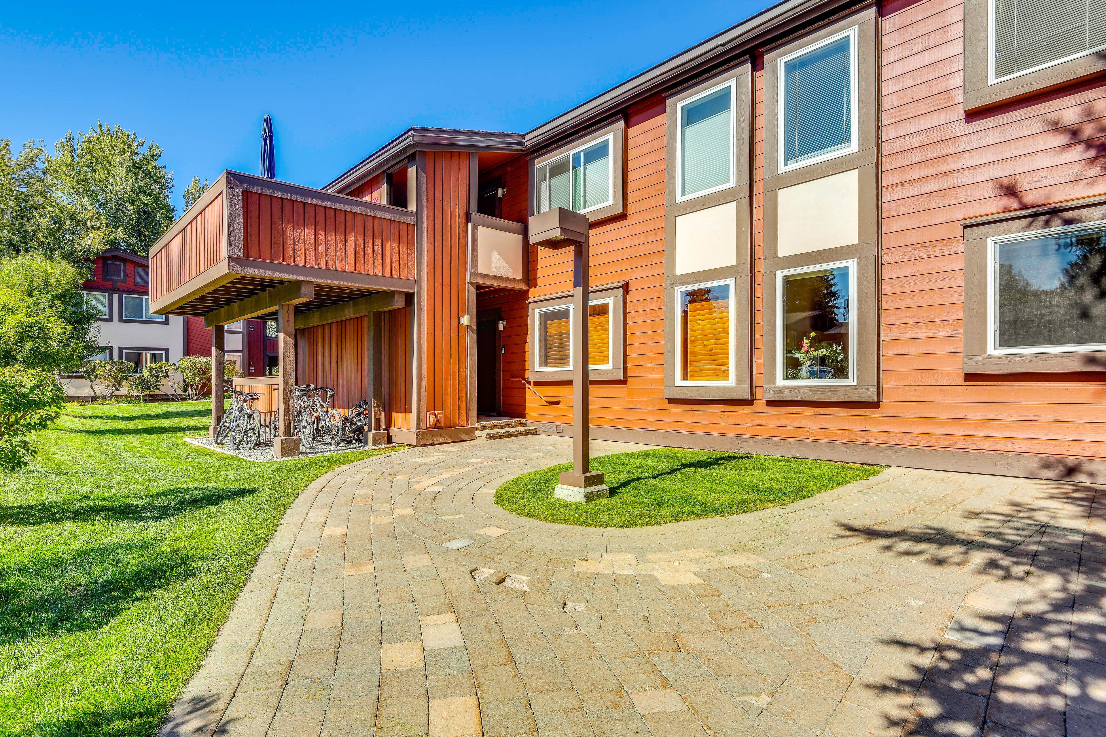 Building Exterior | 2nd-Story Unit | Walkable Location