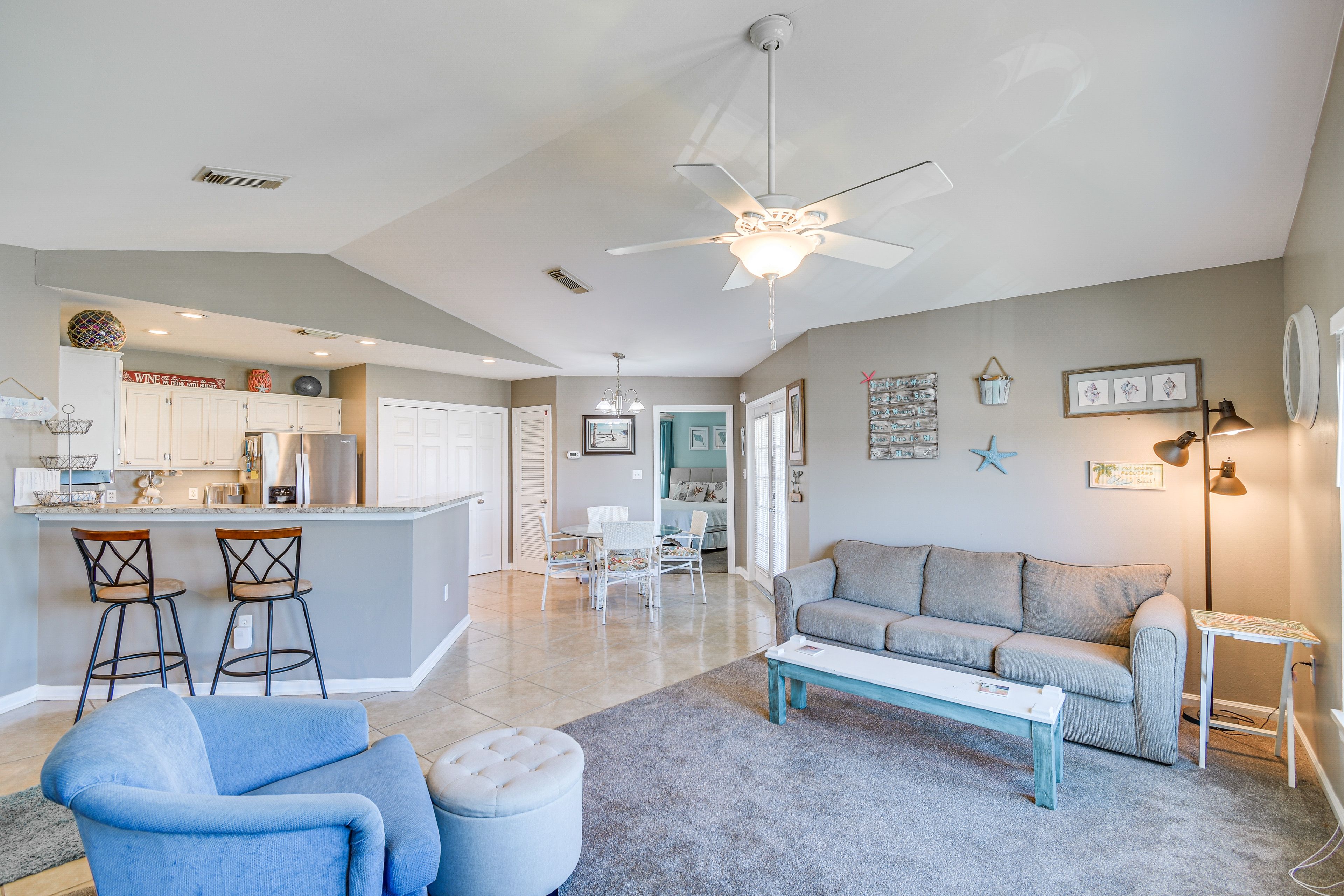 Gulf Shores Vacation Rental | 2BR | 2BA | 1,000 Sq Ft | Stairs to Enter
