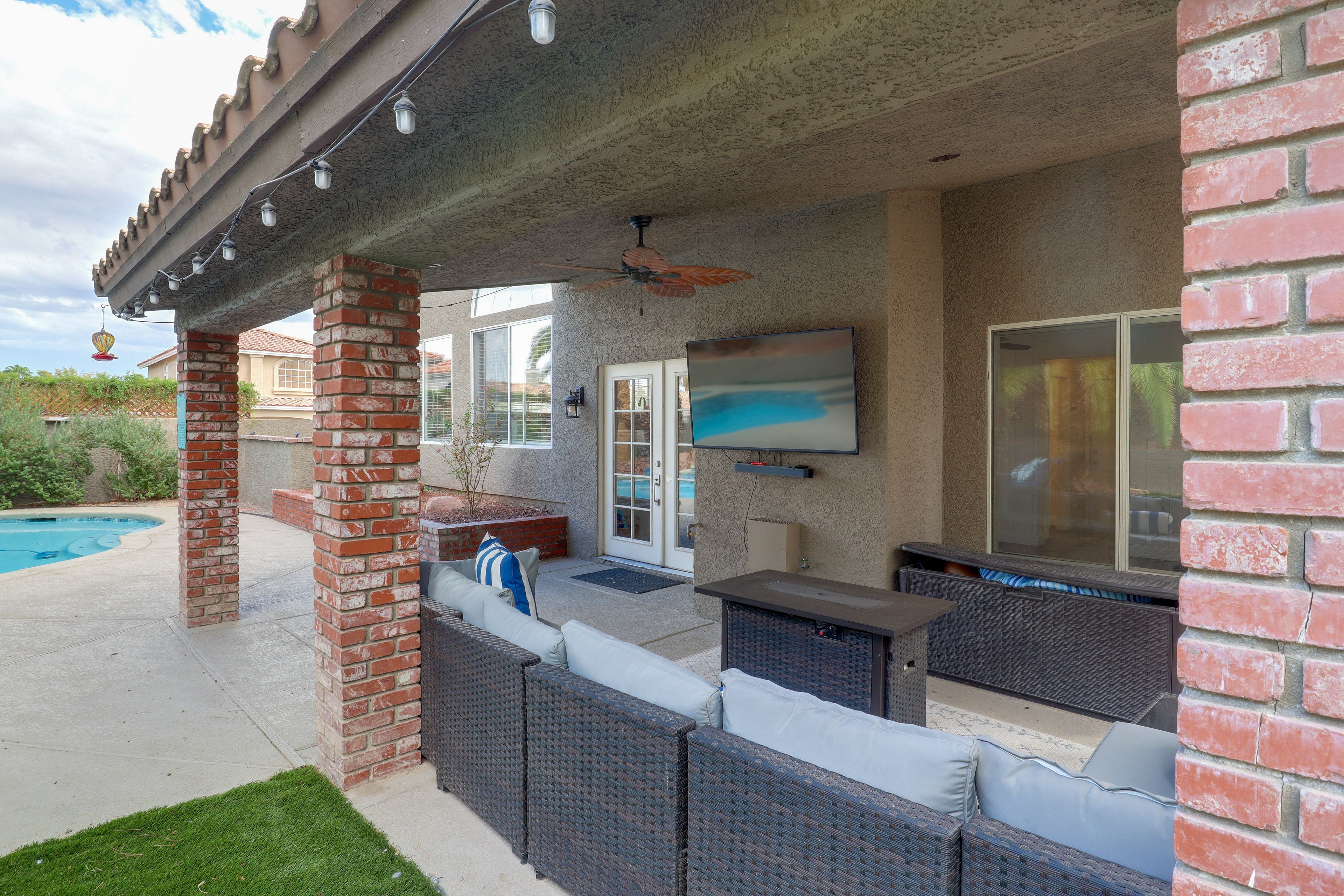 Covered Patio | Private Pool w/ Unheated Spa Area