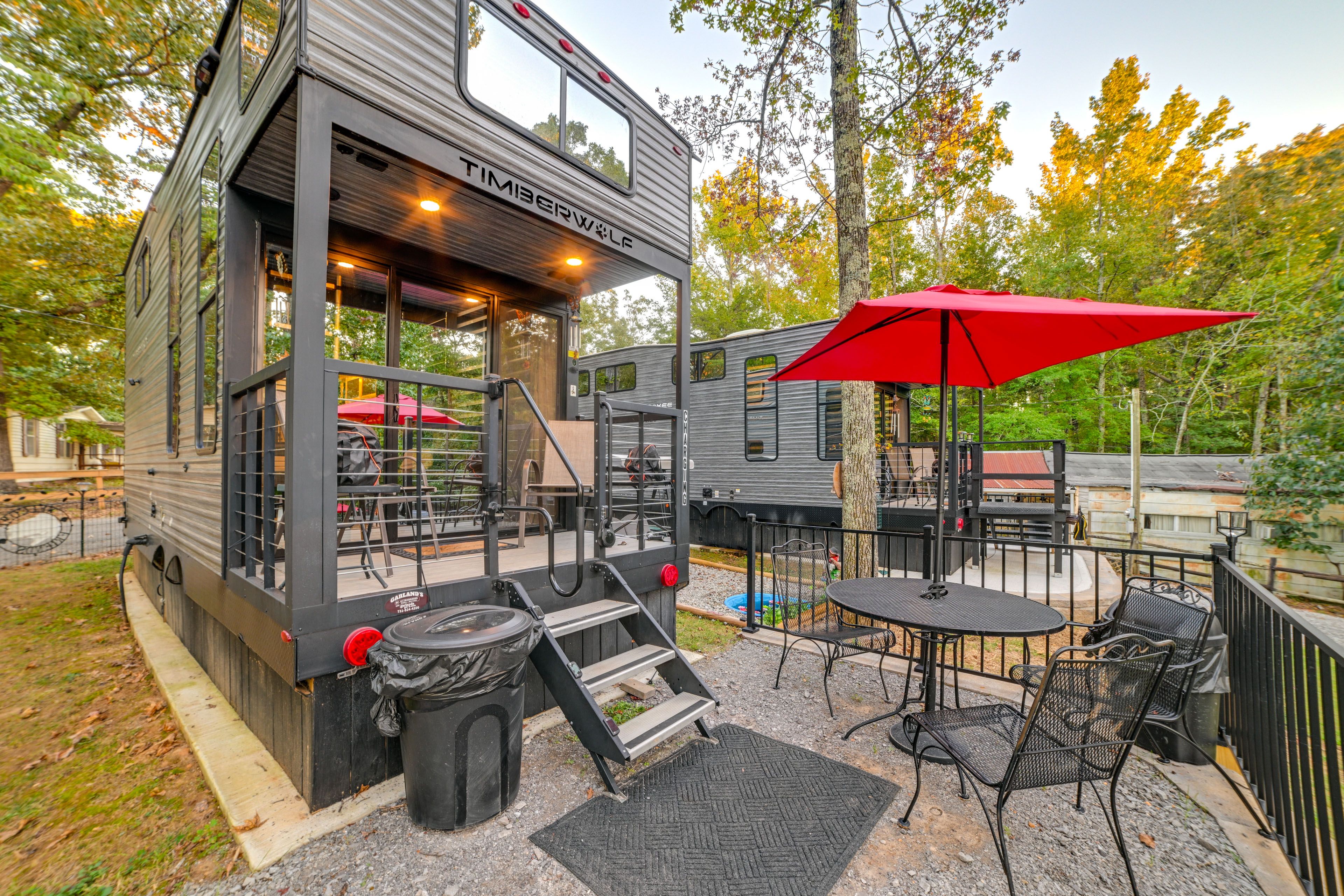 Springville Vacation Rental | 2BR | 1BA | 350 Sq Ft | Stairs Required